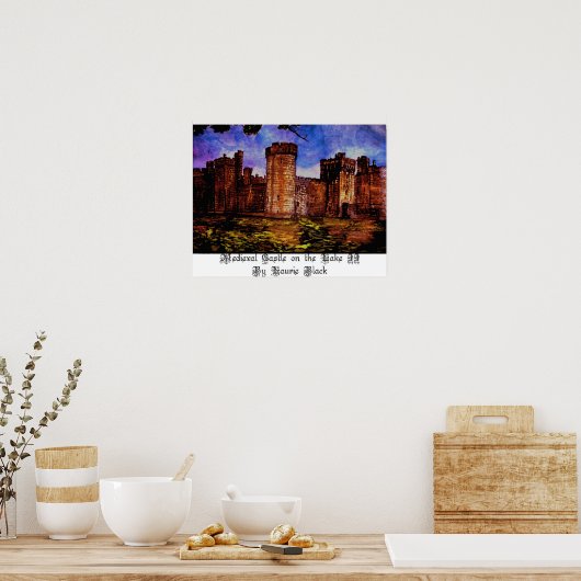 Medieval Castle op het II-meer Poster (Keuken)