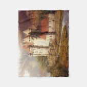 Medieval Castle River Run Fleece Deken (Voorkant)