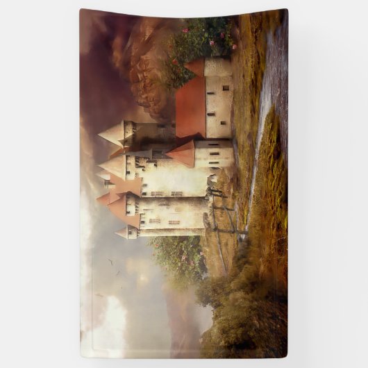 Medieval Castle River Run Spandoek (Verticaal)