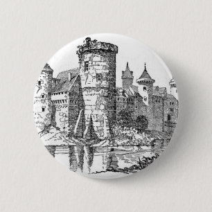 Medieval Castle Ronde Button 5,7 Cm