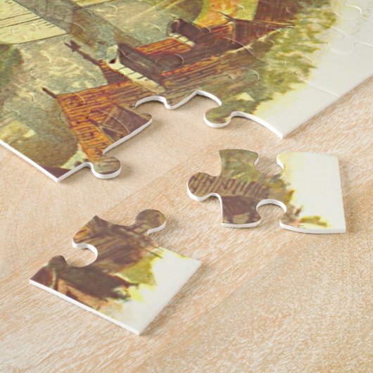 Medieval Castle Scene Puzzle Legpuzzel (Zijkant)