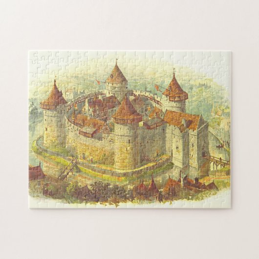 Medieval Castle Scene Puzzle Legpuzzel (Horizontaal)