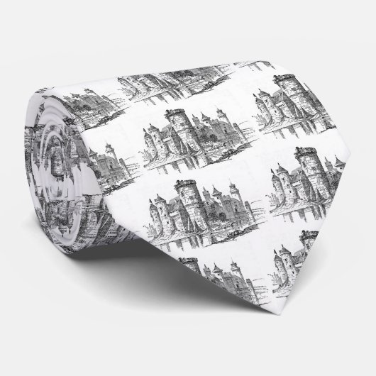 Medieval Castle Stropdas (Opgerold)