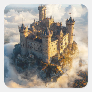 Medieval Castle Vierkante Sticker