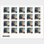 Medieval Castle Vierkante Sticker (Vel)