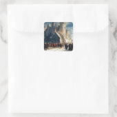 Medieval Castle Vierkante Sticker (Tas)