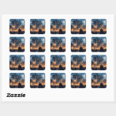 Medieval Castle Vierkante Sticker (Vel)