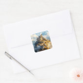 Medieval Castle Vierkante Sticker (Envelop)