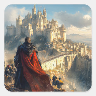 Medieval Castle Vierkante Sticker