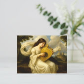 Medieval Castle Woman With Lyre Briefkaart (Staand voorkant)
