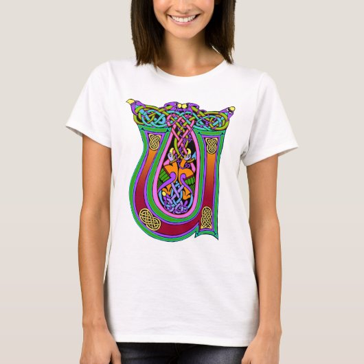 Medieval Celtic Art Knoks en Design T-shirt (Voorkant)