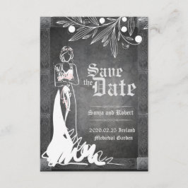 Medieval Celtic Bride Stone Wedding Invitation Save The Date