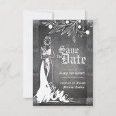 Medieval Celtic Bride Stone Wedding Invitation Save The Date (Voorkant)