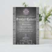 Medieval Celtic bruiloft uitnodiging pk (Staand voorkant)