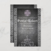 Medieval Celtic bruiloft uitnodiging pk (Voorkant / Achterkant)