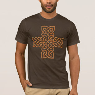 Medieval Celtic Cross Knoins Art Design T-shirt