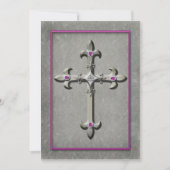 Medieval Celtic Cross Wedding Invitation Kaart (Voorkant)