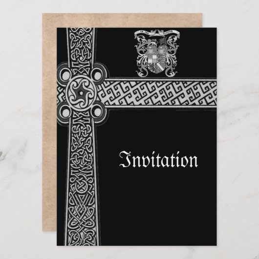 Medieval Celtic Design nodigt uit Kaart (Voorkant / Achterkant)