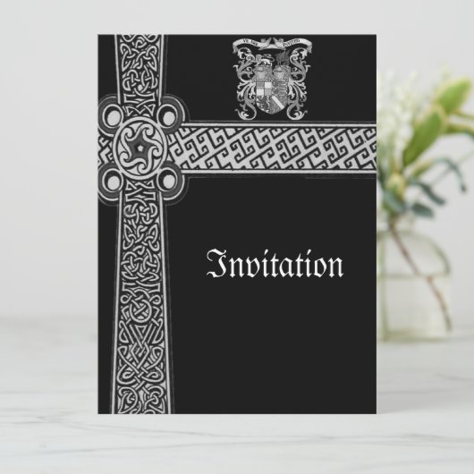 Medieval Celtic Design nodigt uit Kaart (Staand voorkant)