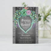 Medieval Celtic Floral-uitnodiging Kaart (Staand voorkant)