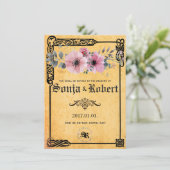  Medieval Celtic Floral-uitnodiging Kaart (Staand voorkant)