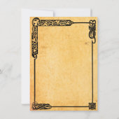  Medieval Celtic Floral-uitnodiging Kaart (Achterkant)