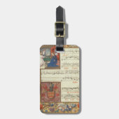 Medieval Chant Manuscript Bagagelabel (Voorkant verticaal)