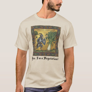 Medieval Chaos: The Goat Attacks The Leek T-shirt
