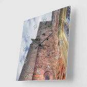 Medieval Chepstow Castle Monmouthshire, Wales, Ver Vierkante Klok (Hoek)