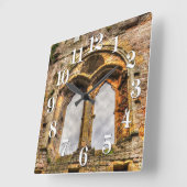 Medieval Chepstow Castle Window in Wales, Verenigd Vierkante Klok (Hoek)