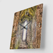 Medieval Chepstow Castle Window, Wales, Verenigd K Vierkante Klok (Hoek)