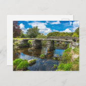 Medieval clapper brug over de rivier in Dartmoor V Briefkaart (Voorkant / Achterkant)
