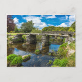 Medieval clapper brug over de rivier in Dartmoor V Briefkaart (Voorkant)