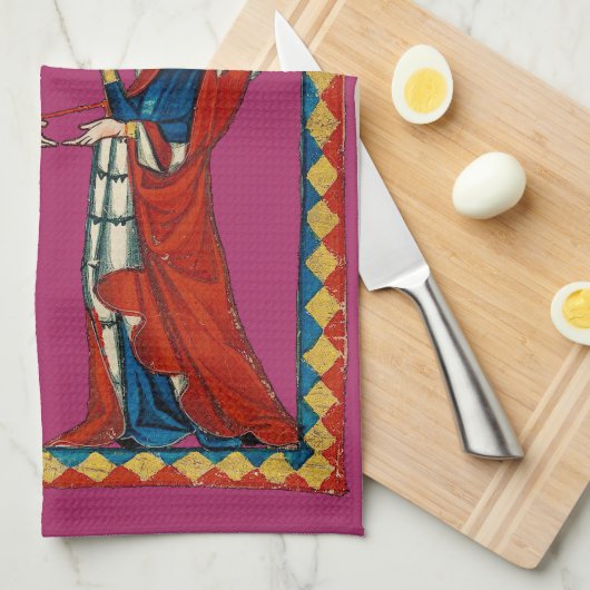 Medieval Couple Theedoek (Quarter Fold)