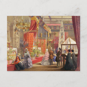 Medieval Court, ontworpen door Pugin, bord 40 uit  Briefkaart