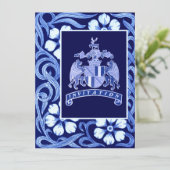 Medieval Crest sparen de Datumkaarten Save The Date (Staand voorkant)