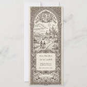 Medieval Crest Wedding Bookmark Save The Date Kaart (Voorkant)