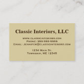 Medieval Cross Damask - Dark Brown en Tan Visitekaartje (Achterkant)