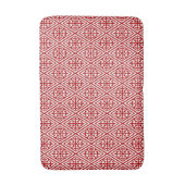 Medieval Cross Damask - Deep Red en White Badmat (Voorkant Verticaal)