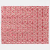 Medieval Cross Damask - Deep Red en White Fleece Deken (Voorkant (Horizontaal))