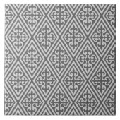 Medieval Cross Damask - Silver Grey / Grey Tegeltje (Voorkant)