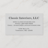 Medieval Cross Damask - Silver Grey / Grey Visitekaartje (Achterkant)