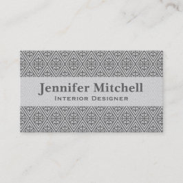 Medieval Cross Damask - Silver Grey / Grey Visitekaartje