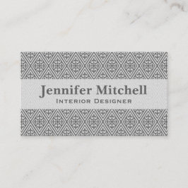 Medieval Cross Damask - Silver Grey / Grey Visitekaartje