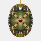 Medieval Cross Keramisch Ornament (Voorkant)