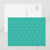 Medieval Damask Diamonds, turquoise en aqua Briefkaart (Voorkant / Achterkant)