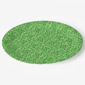 Medieval Damask Fleur-de-lis, donkerpijngroen Papieren Bordje (Gekanteld)