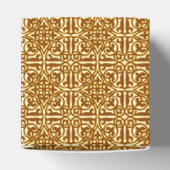 Medieval Damask Fleur-de-lis, koper en room Bedankdoosjes (Bovenkant)