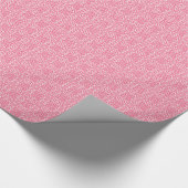 Medieval Damask Fleur-de-lis, koraalroze & wit Cadeaupapier (Hoek)