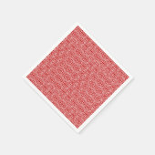 Medieval Damask Fleur-de-lis, rood en wit Servetten (Hoek)